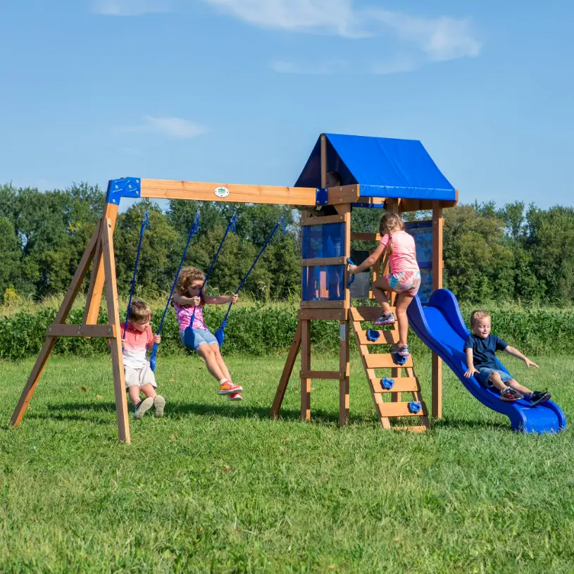 Backyard Discovery Aurora Wooden Cedar Swing Set Deal: Save $250 at Walmart