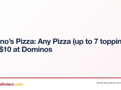 Dominos deal card
