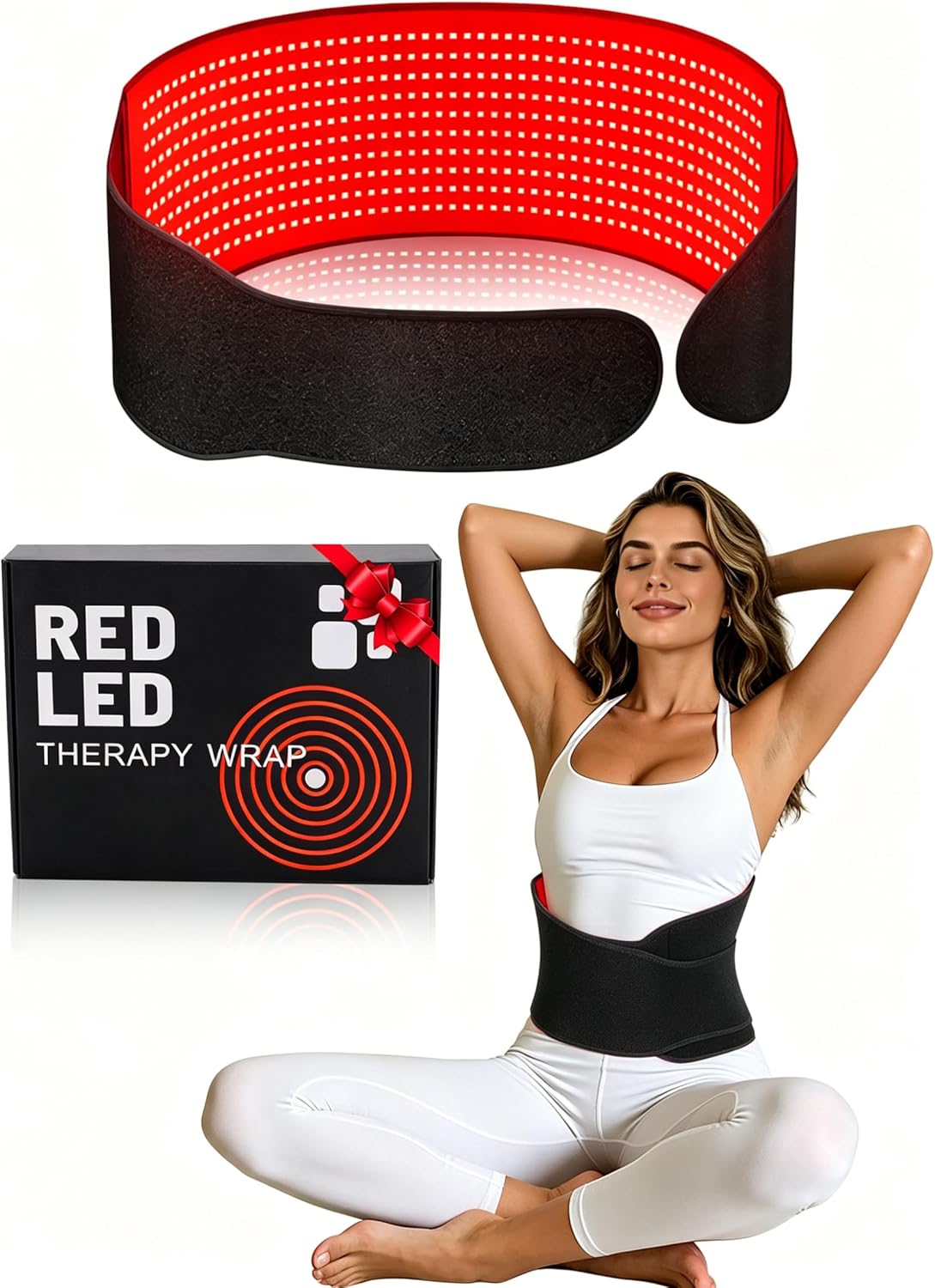 Red Light Therapy Belt, 600 High-Density LEDs Infrared Wrap deal at Amazon