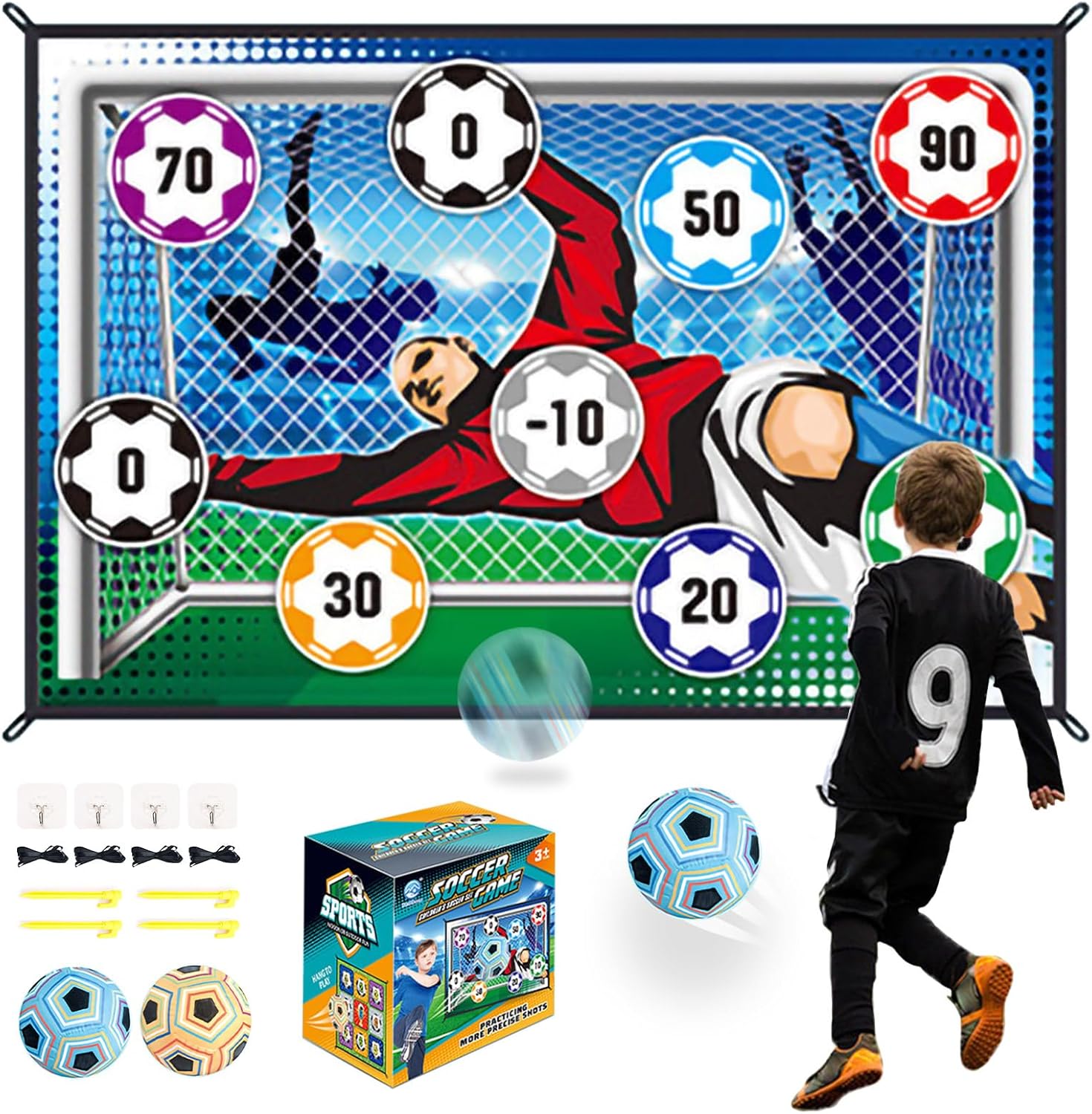Anehono Soccer Ball Game Mat Set, Sticky Soccer Ball Indoor deal at Amazon