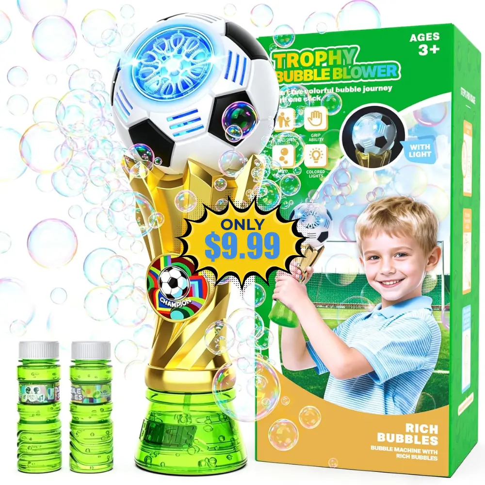 FUNBZO Soccer Trophy Bubble Wand Deal: Save 67% at Amazon