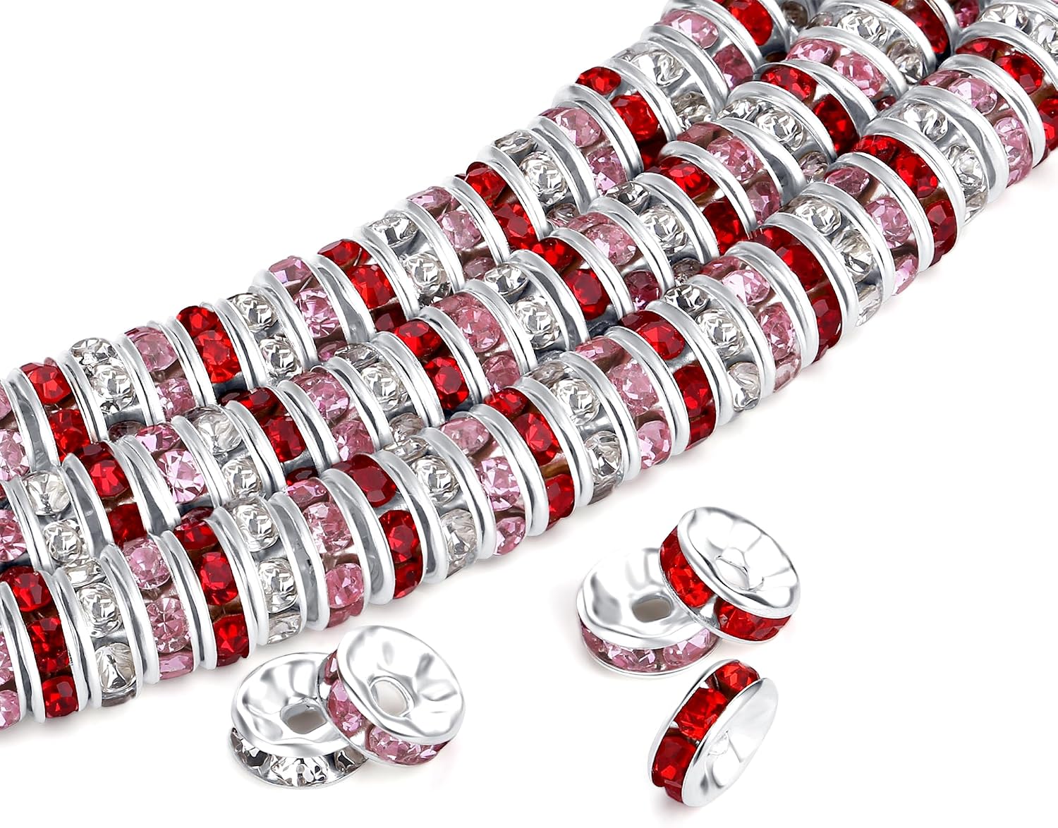 QINJIEJIE Valentine's Day Beads for Jewelry Making 600PCS 8m deal at Amazon