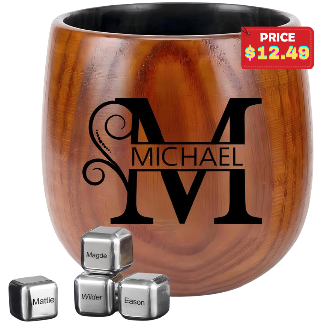 Custom Wooden Whiskey Glass Deal on Amazon: Save with Promo Code