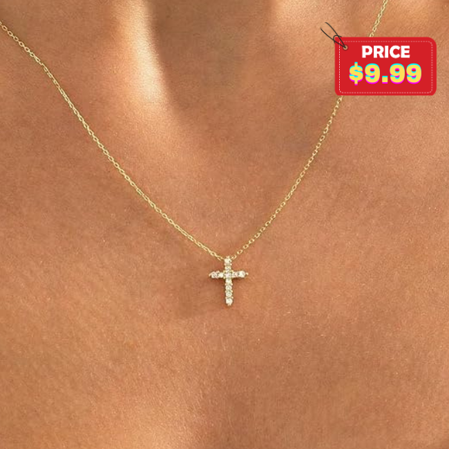 Gold Cross Necklace Deal at Amazon