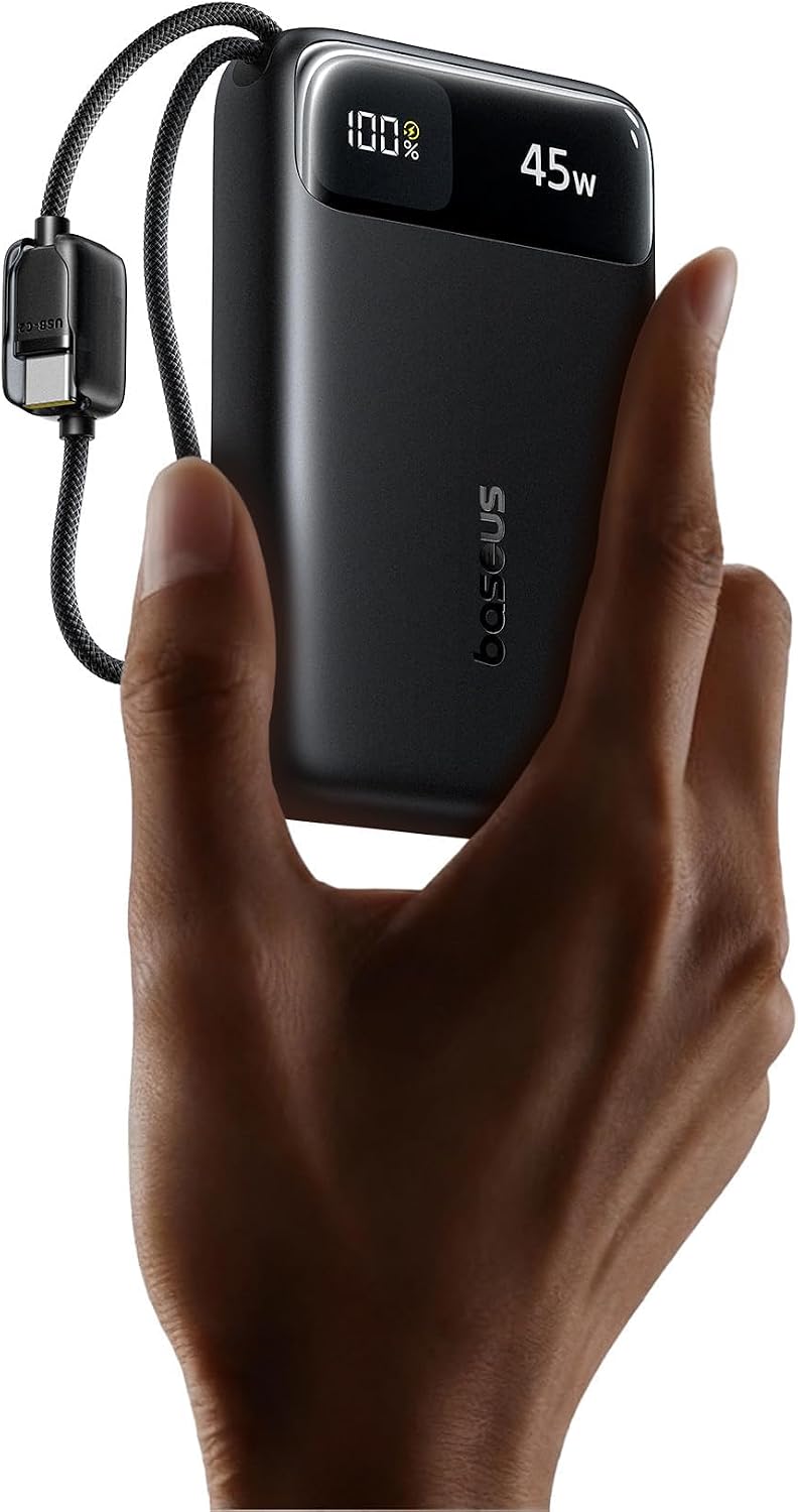 Baseus 20,000mAh 45W PD Power Bank w/ USB-C Cable deal at Amazon