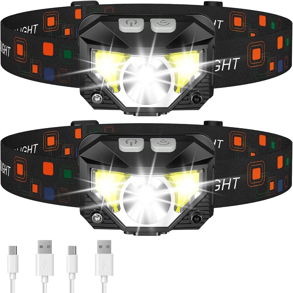 LHKNL Headlamp Flashlight, Lumen Ultra-Light Bright LED Rech deal at Amazon