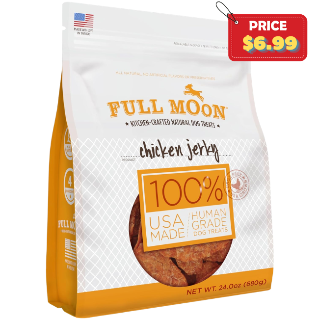 Full Moon Chicken Jerky 78% Off at Amazon