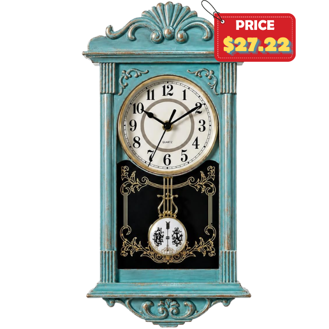 Vintage Grandfather-Style Wall Clock Deal: Save 10% at Amazon
