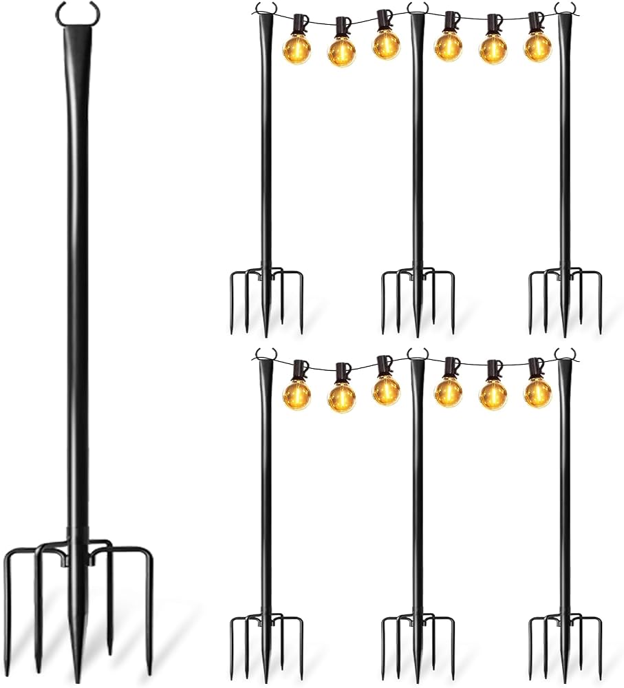 6 Pack String Light Poles Only $55.99 (Reg. $69.99) at Amazon