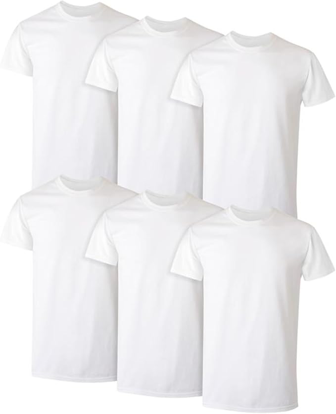 6-Pack Men’s Hanes Stay-Tucked Soft Cotton Undershirts Deal at Amazon
