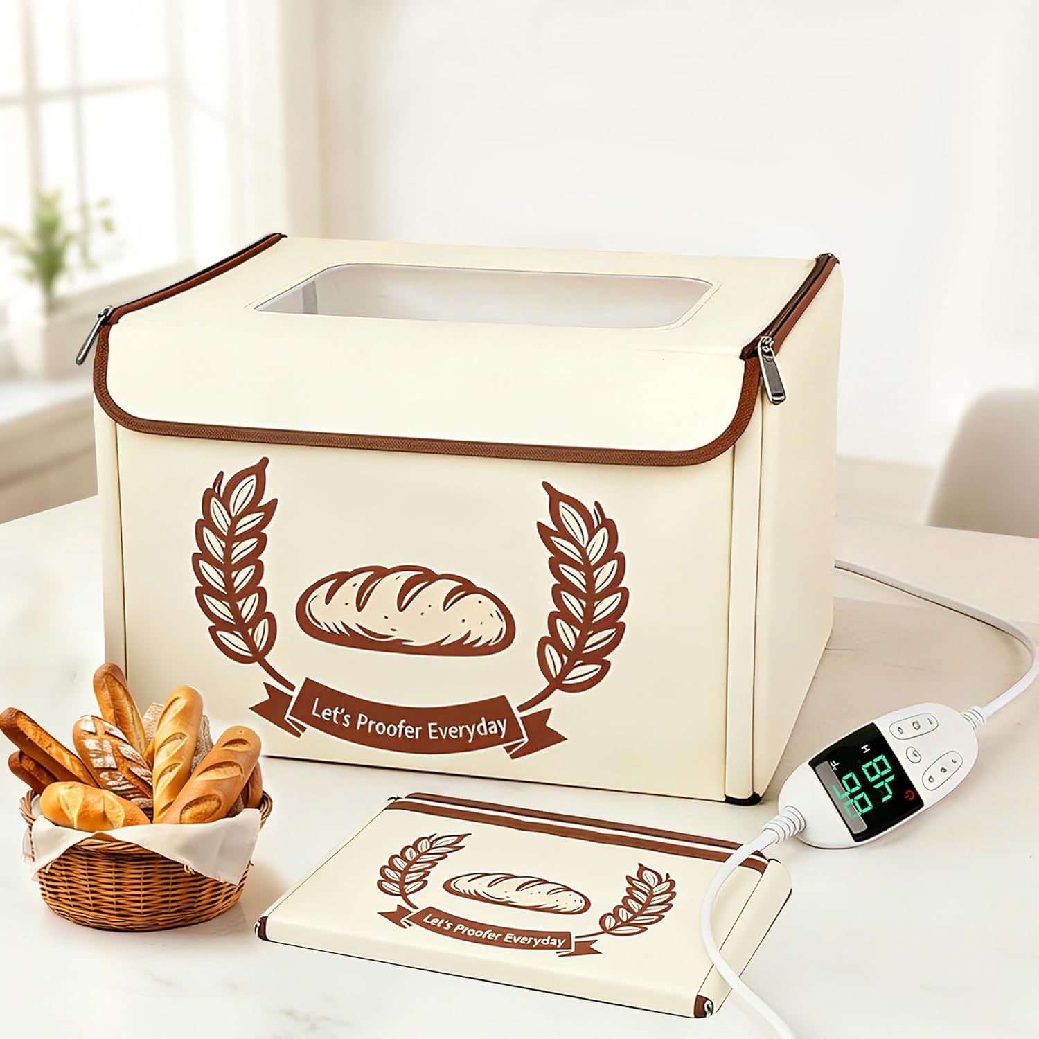 Folding Bread Proofing Box Dough Proofer, Electric Sourdough deal at Amazon