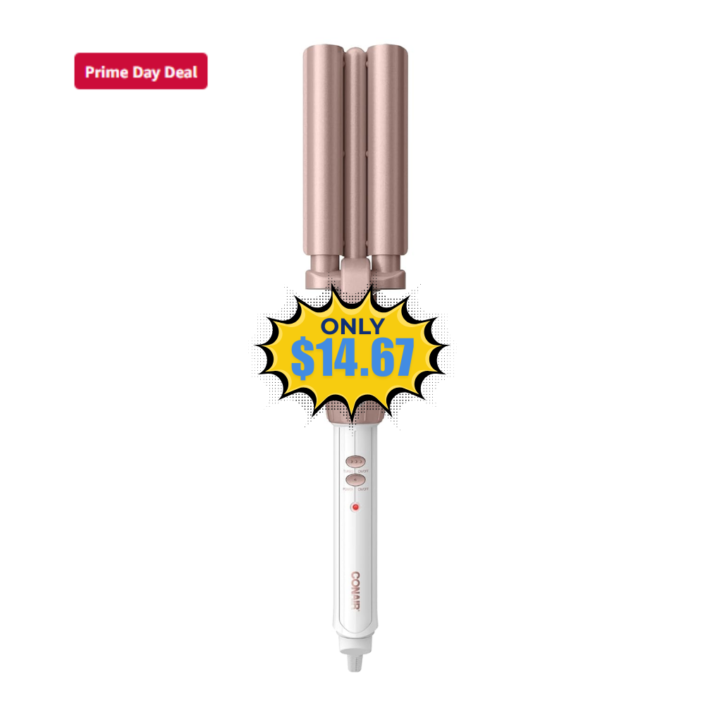 Conair Double Ceramic 3 Barrel Curling Iron Deal: Save 60% at Amazon
