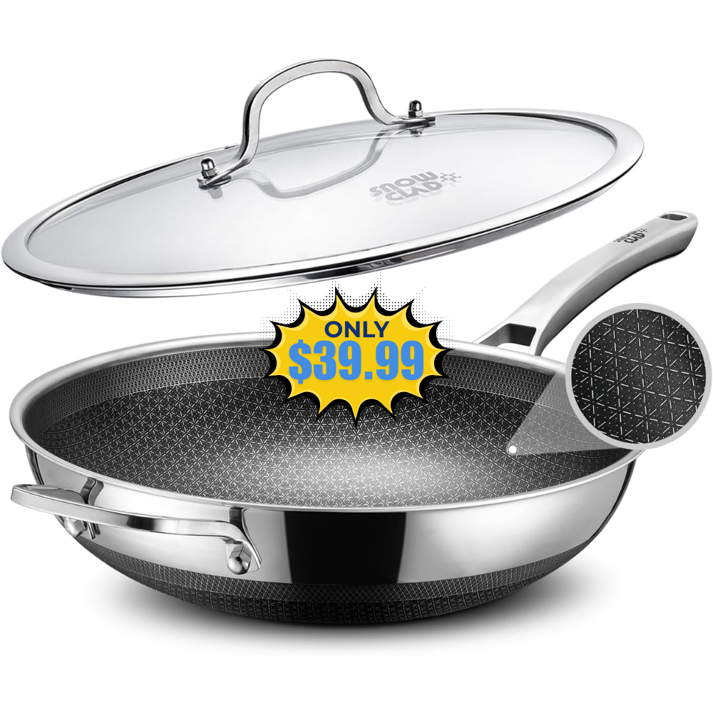SNOWCLAD 13 Inch Hybrid Wok Deal at Amazon