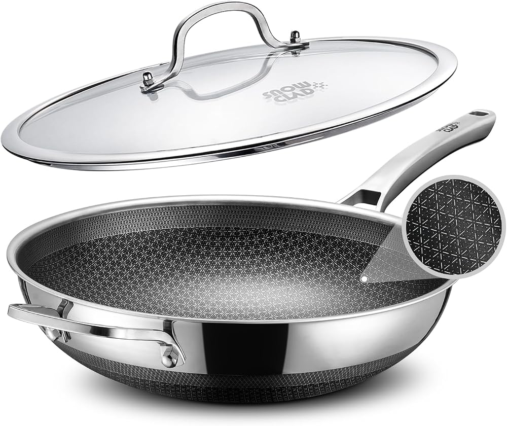SNOWCLAD Wok, 13 Inch Hybrid Woks & Stir-fry Only $79.99 at Amazon