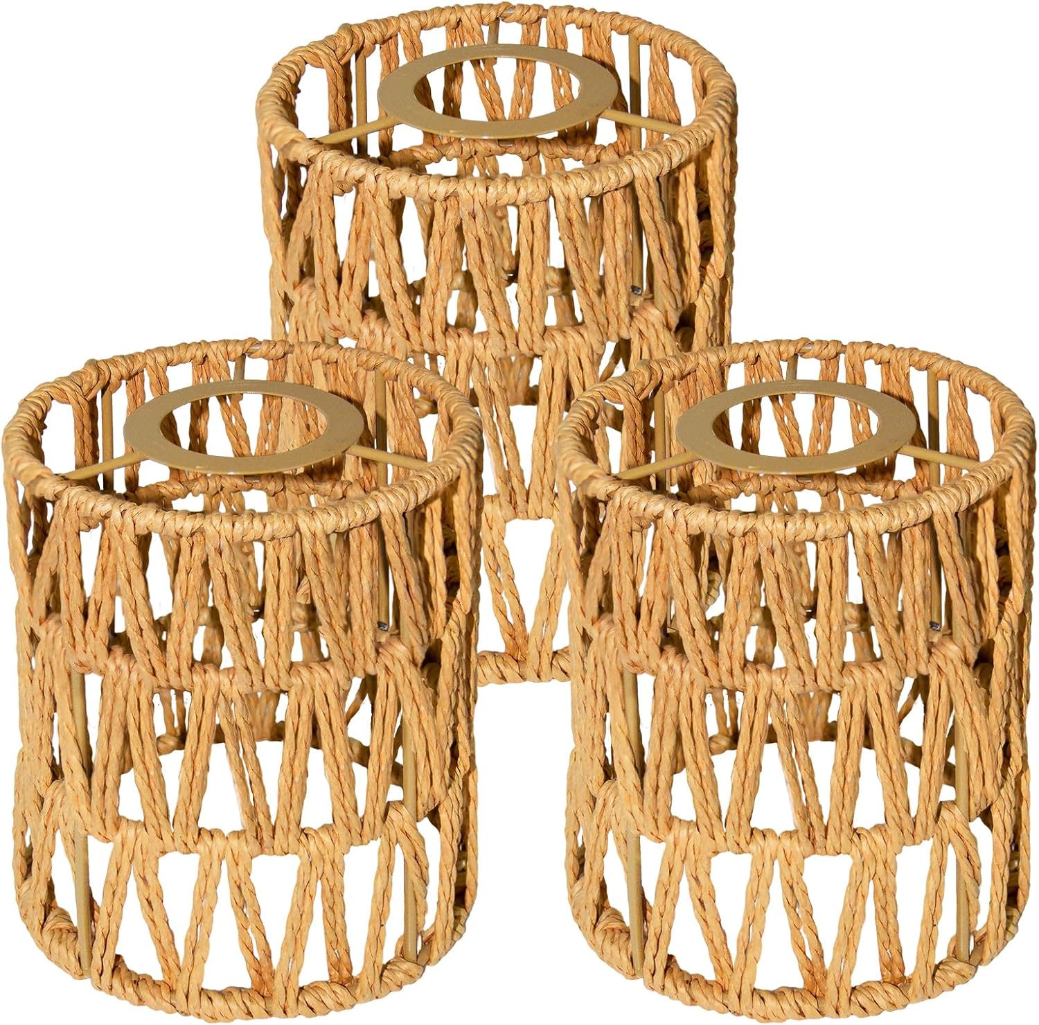 3 PACK Rattan Lamp Shades(4.7″×5.9″), Small Only $45.99 at Amazon
