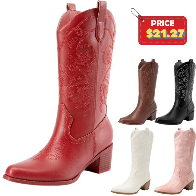 Cowboy Boots for Women Deal: Save 20% at Amazon