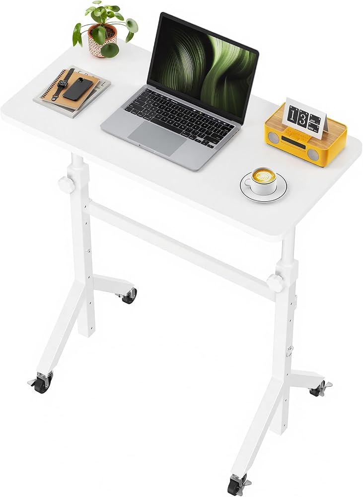 Marsail Mobile Stand Up Desk with Wheels, Adjustable Height deal at Amazon