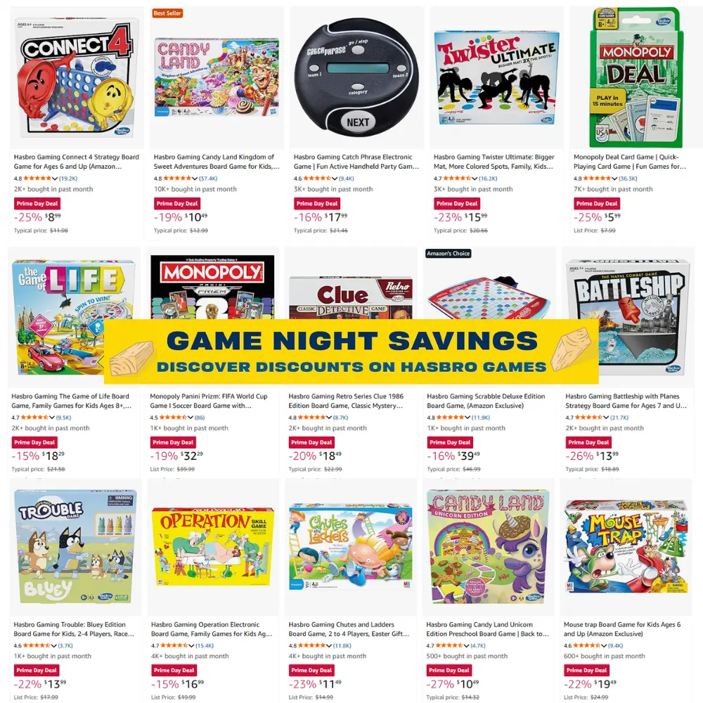 Hasbro Games Game Night Savings at Amazon: Save Big