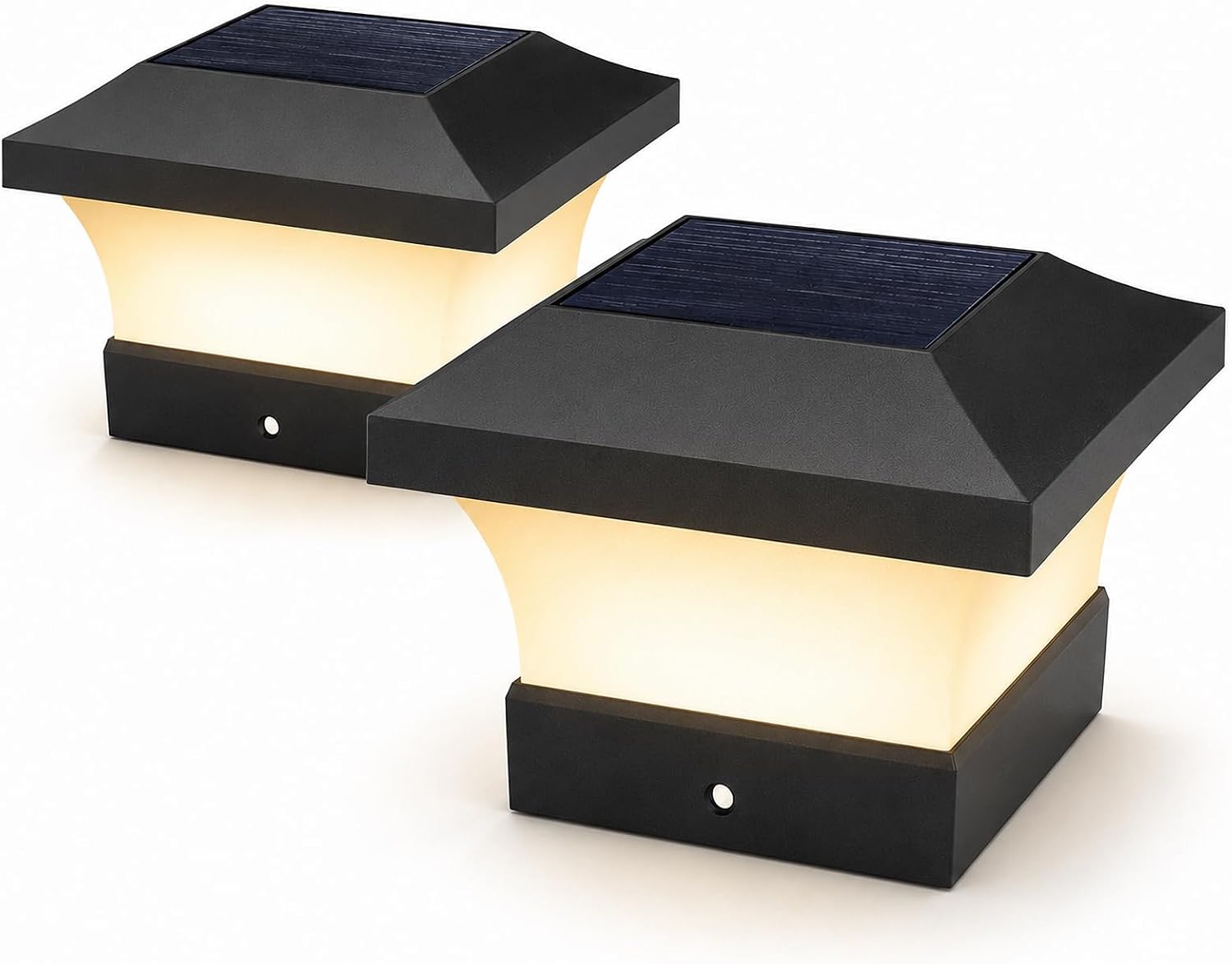T-SUN 4X4 Solar Post Cap Lights, 2 Pack Warm White LED Fence deal at Amazon