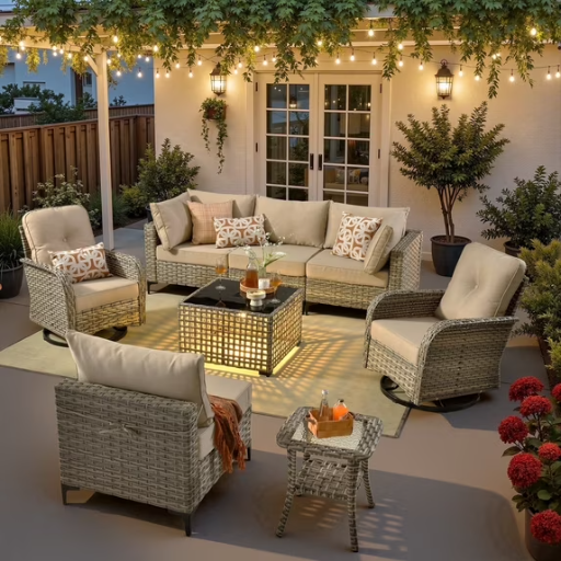 Walmart Patio & Garden Pick: Ovios 8 Pieces Patio Furniture deal at Walmart