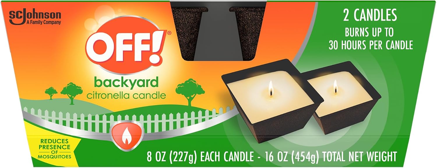 OFF! Backyard Citronella Scented Candle 2pk Only deal at Amazon