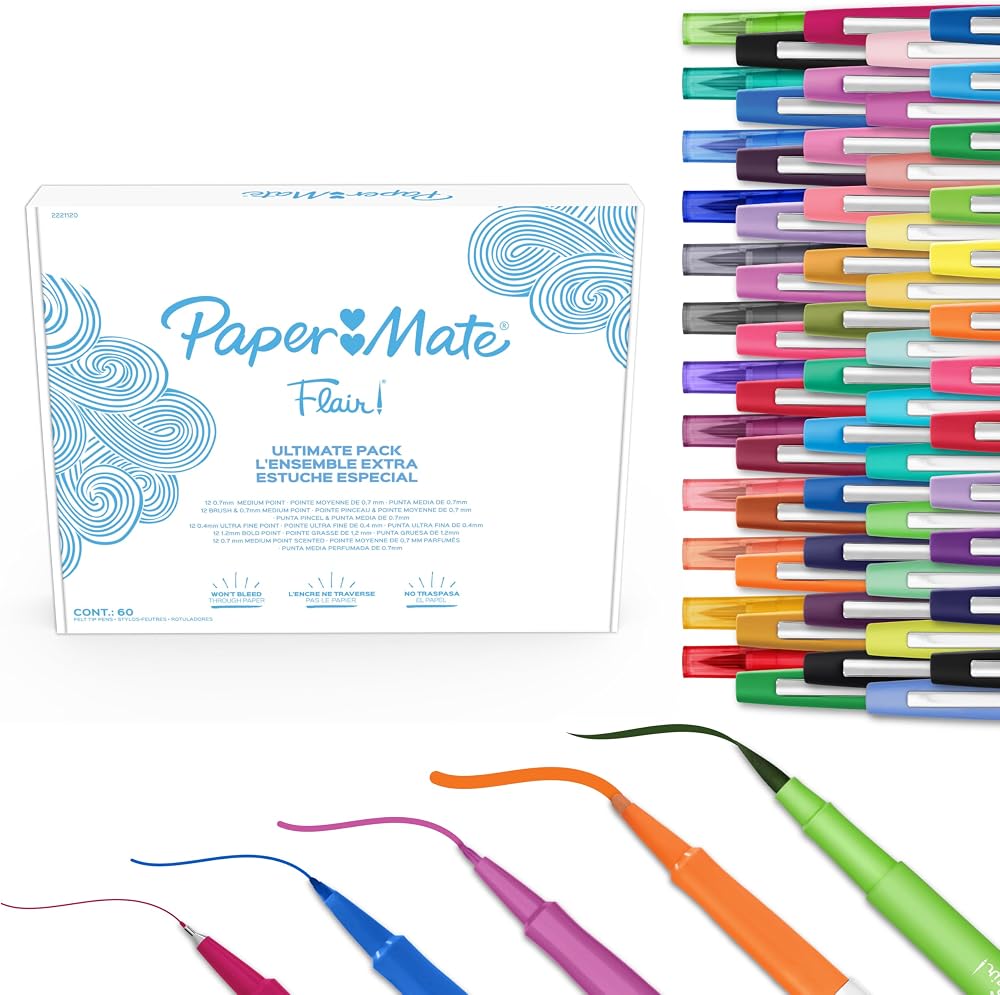 Paper Mate Flair Felt Tip Pens Ultimate Pack, Features 5 Dif deal at Amazon