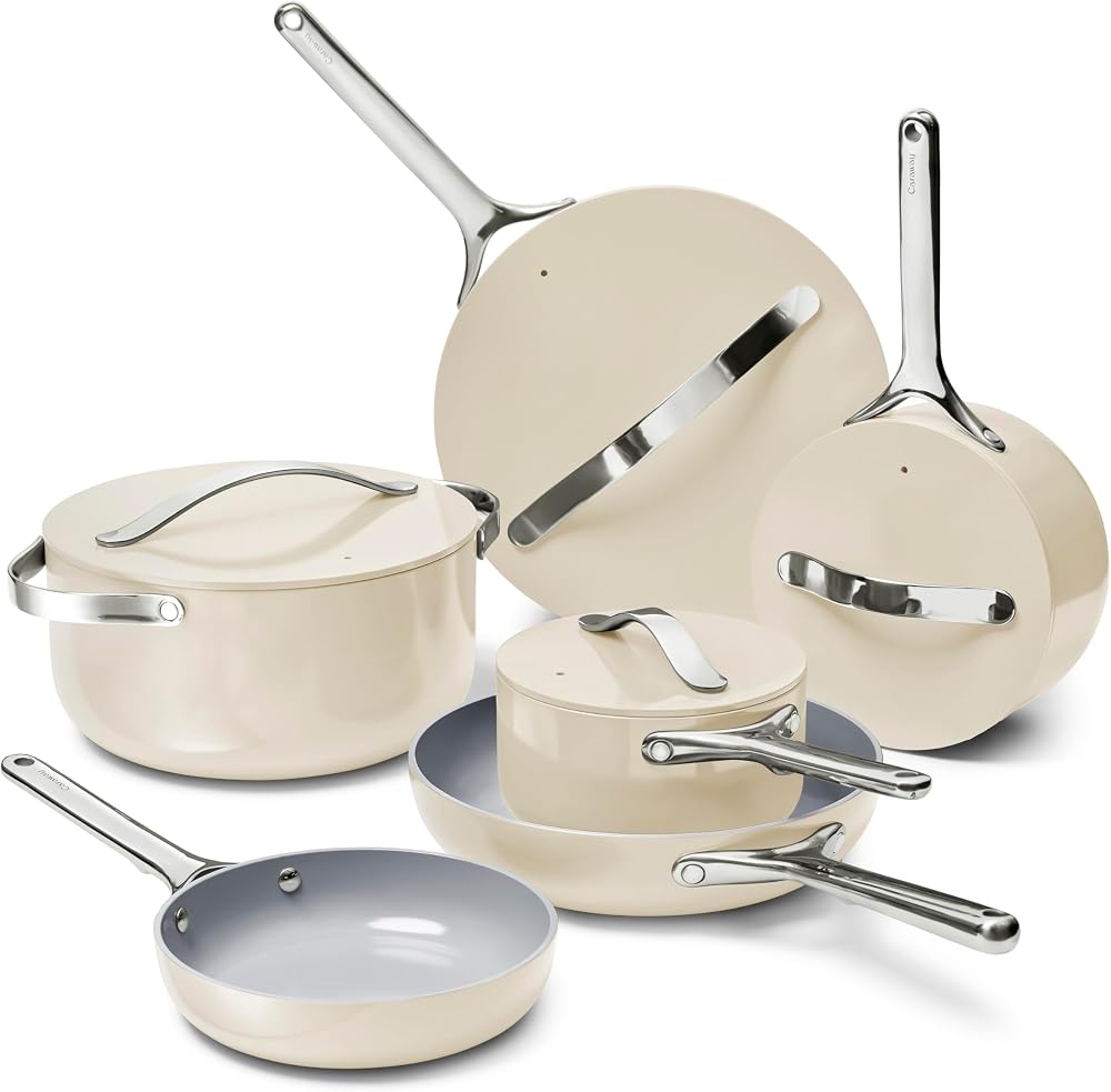 Caraway Deluxe Non-stick Ceramic Cookware Set (16 Piece) Pot deal at Amazon
