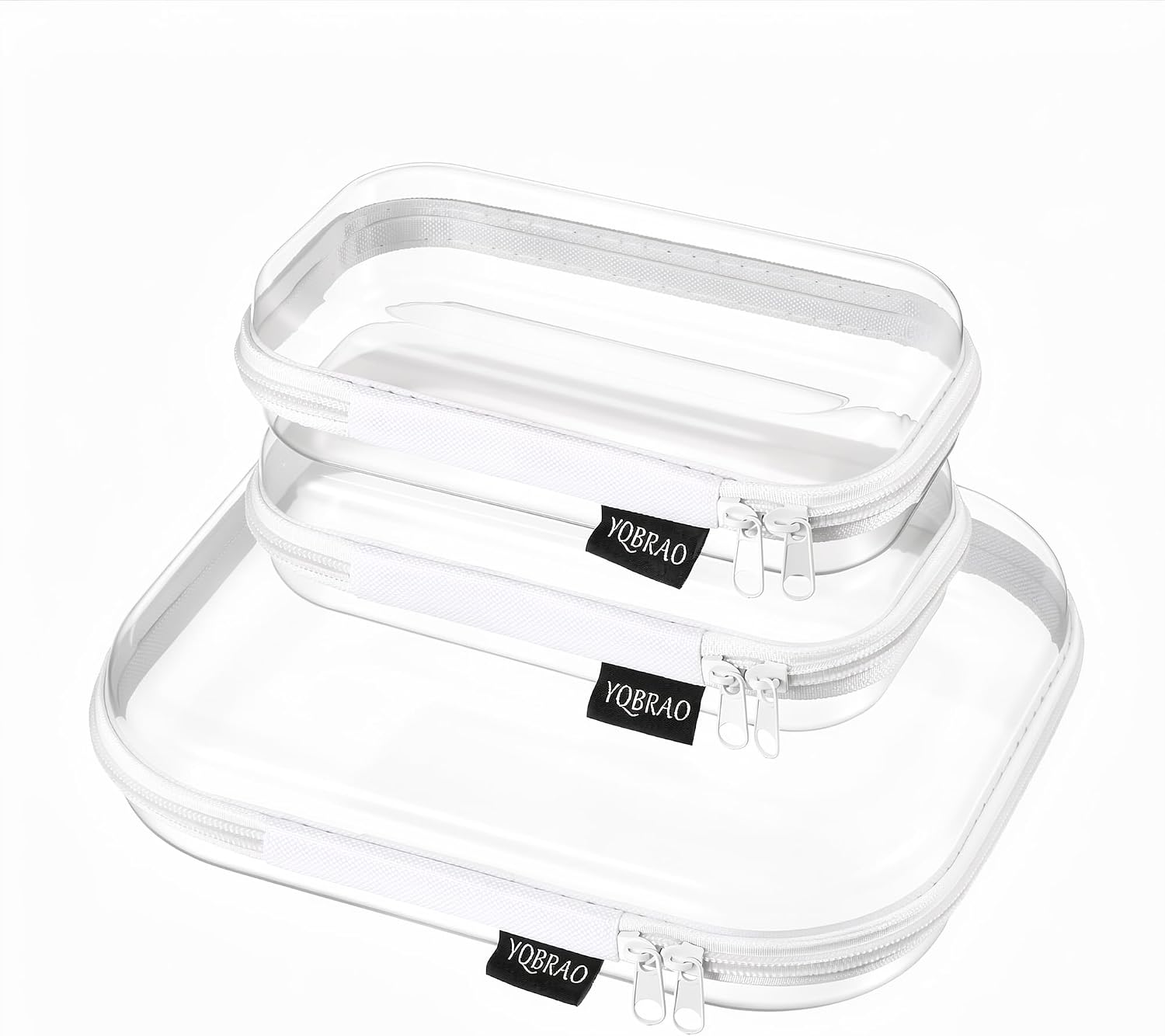 Clear Hard Shell Zipper Case 3-Pack Only deal at Amazon