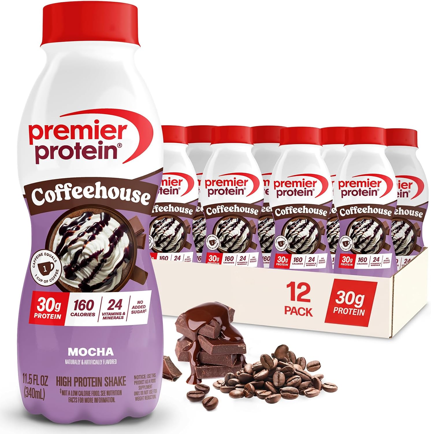 $14.50 Reg $34 Premier Protein COFFEEHOUSE Mocha Protein Sha deal at Amazon