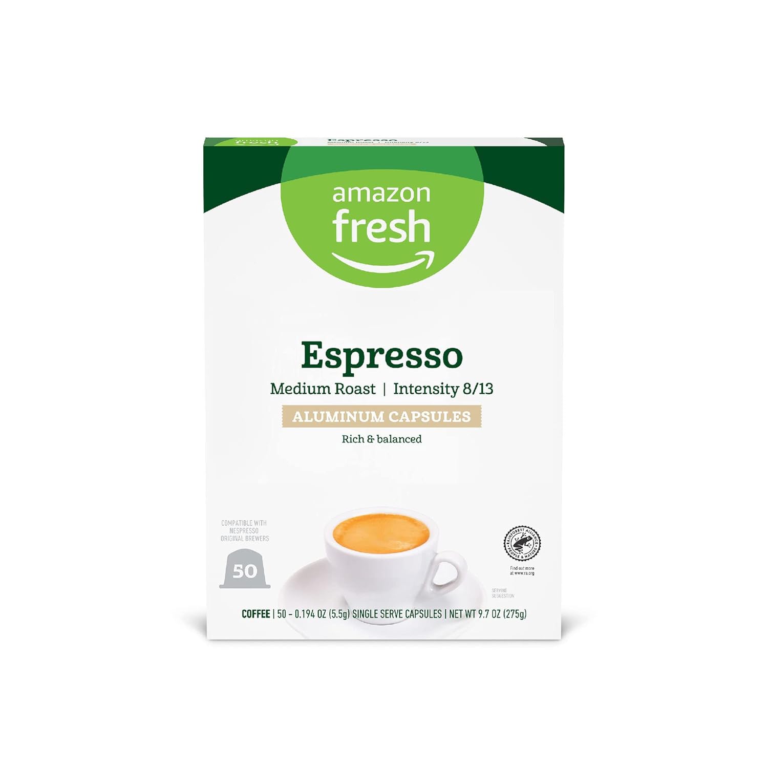 $6.10 Reg $15 Amazon Fresh Espresso Medium Roast Aluminum Ca deal at Amazon