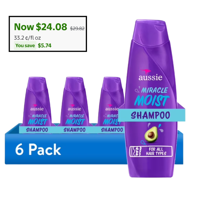 Aussie Miracle Moist Shampoo Deal: Save $5.74 at Walmart