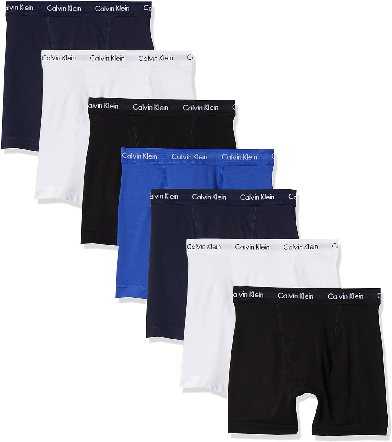Calvin Klein Men's Cotton Stretch Megapack Boxer Briefs, Bla deal at Amazon