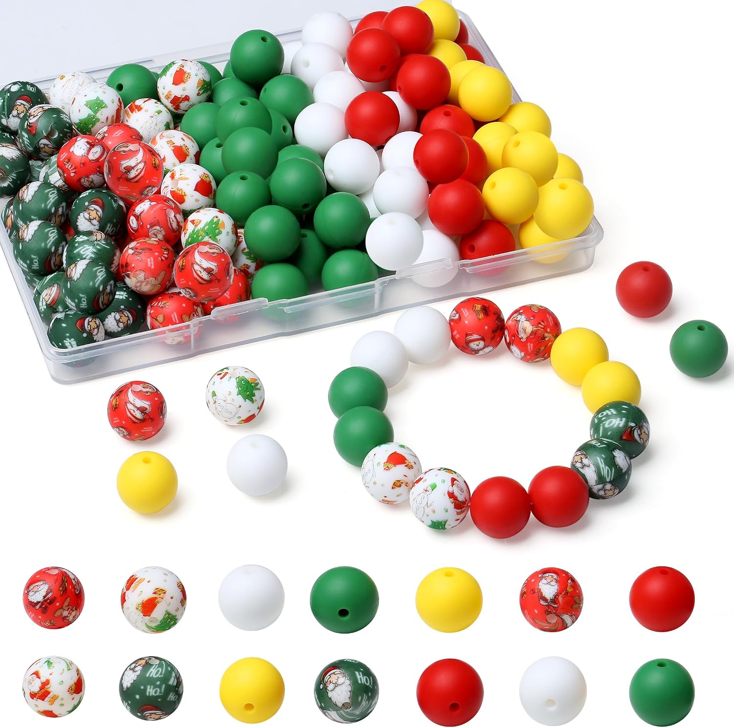 QINJIEJIE 70Pcs Silicone Beads 15mm, Silicone Beads for Keyc deal at Amazon