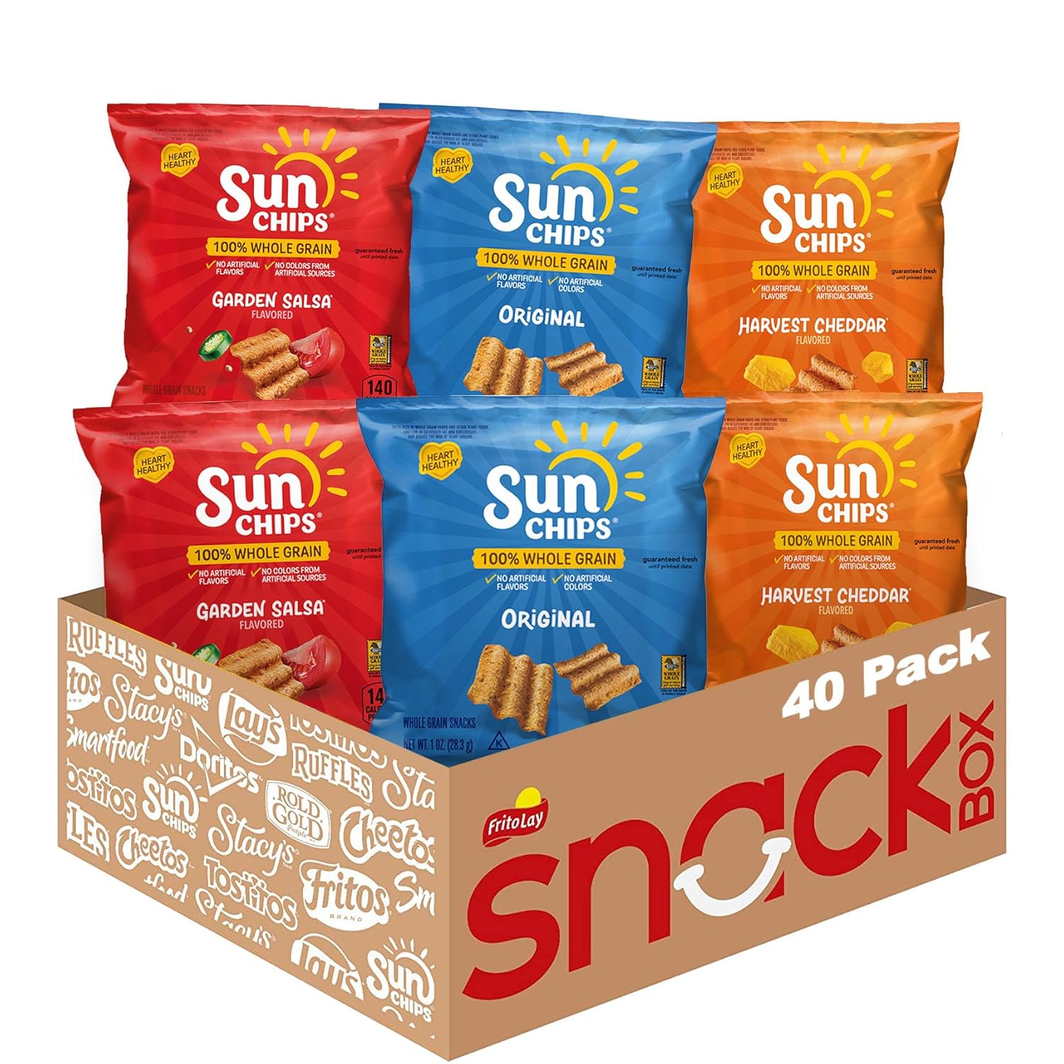 Prime Members: 40-ct 1-oz SunChips 100% Whole Grain Chips (V deal at Amazon