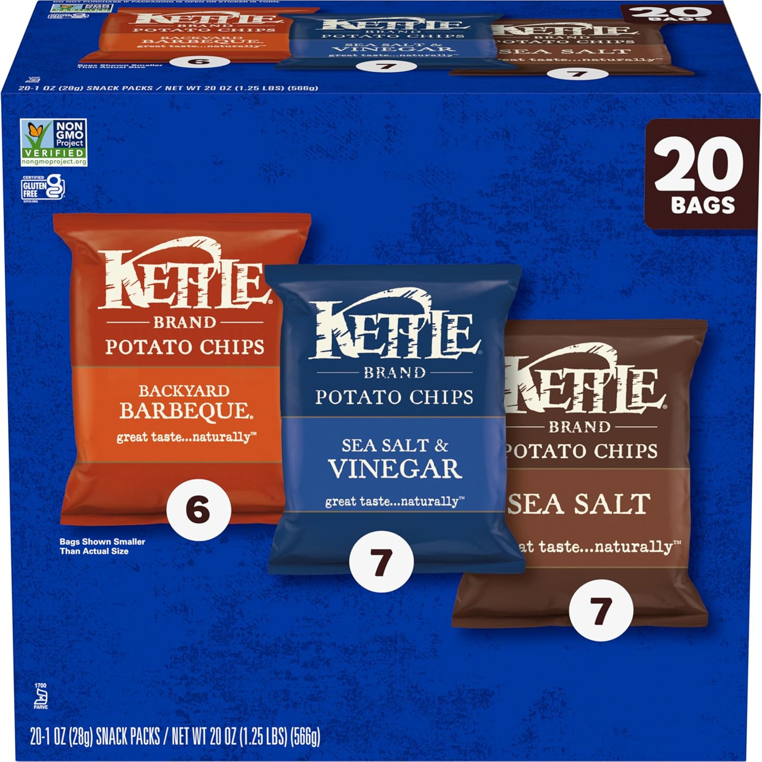 Kettle Brand Potato Chips variety pack on Amazon