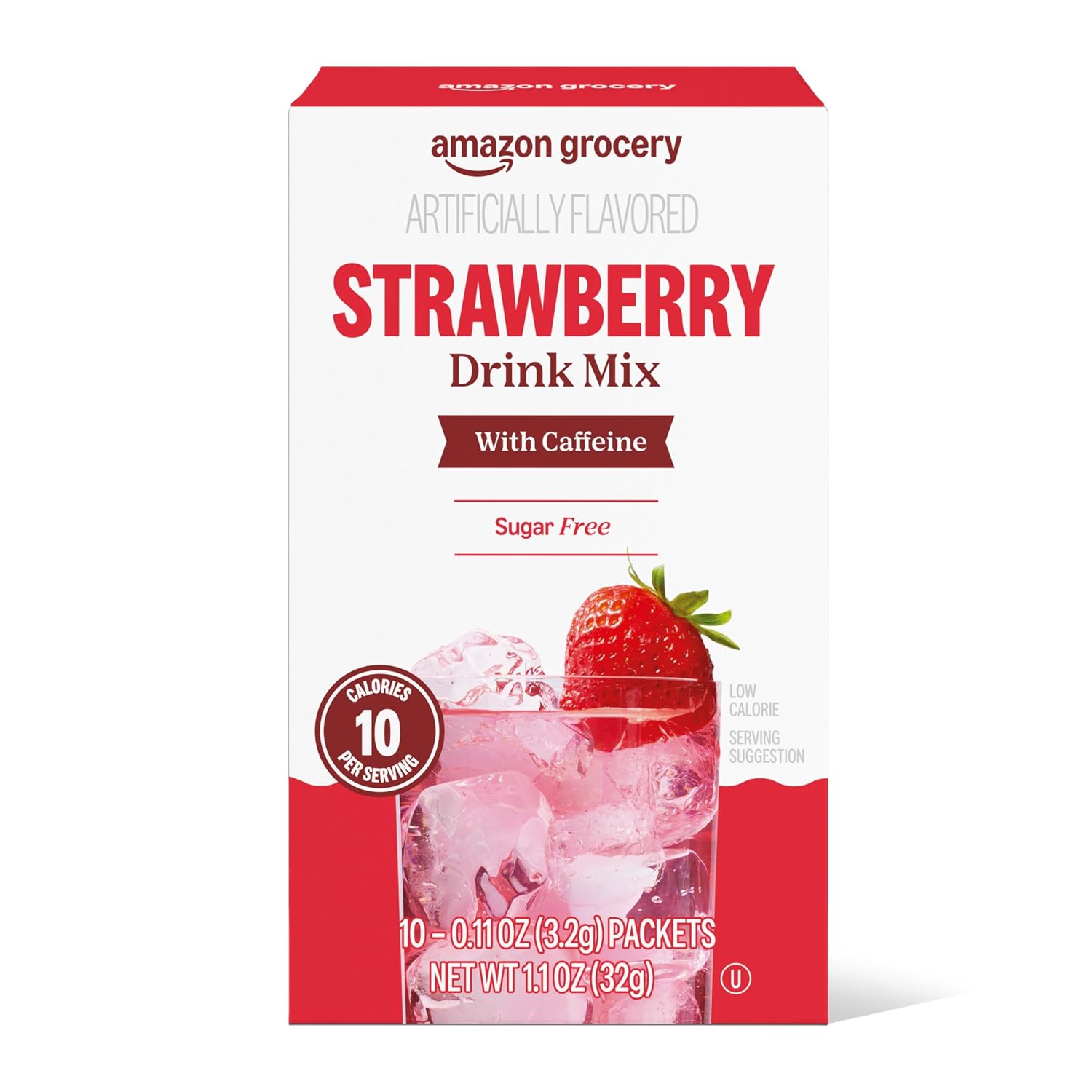 Amazon Grocery Strawberry Drink Mix w/ Caffeine Only $1.87 at Amazon