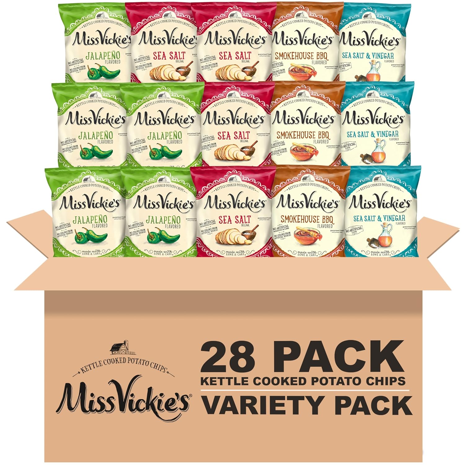 Miss Vickie’s Kettle Chips 28-Count Variety Pack Just deal at Amazon