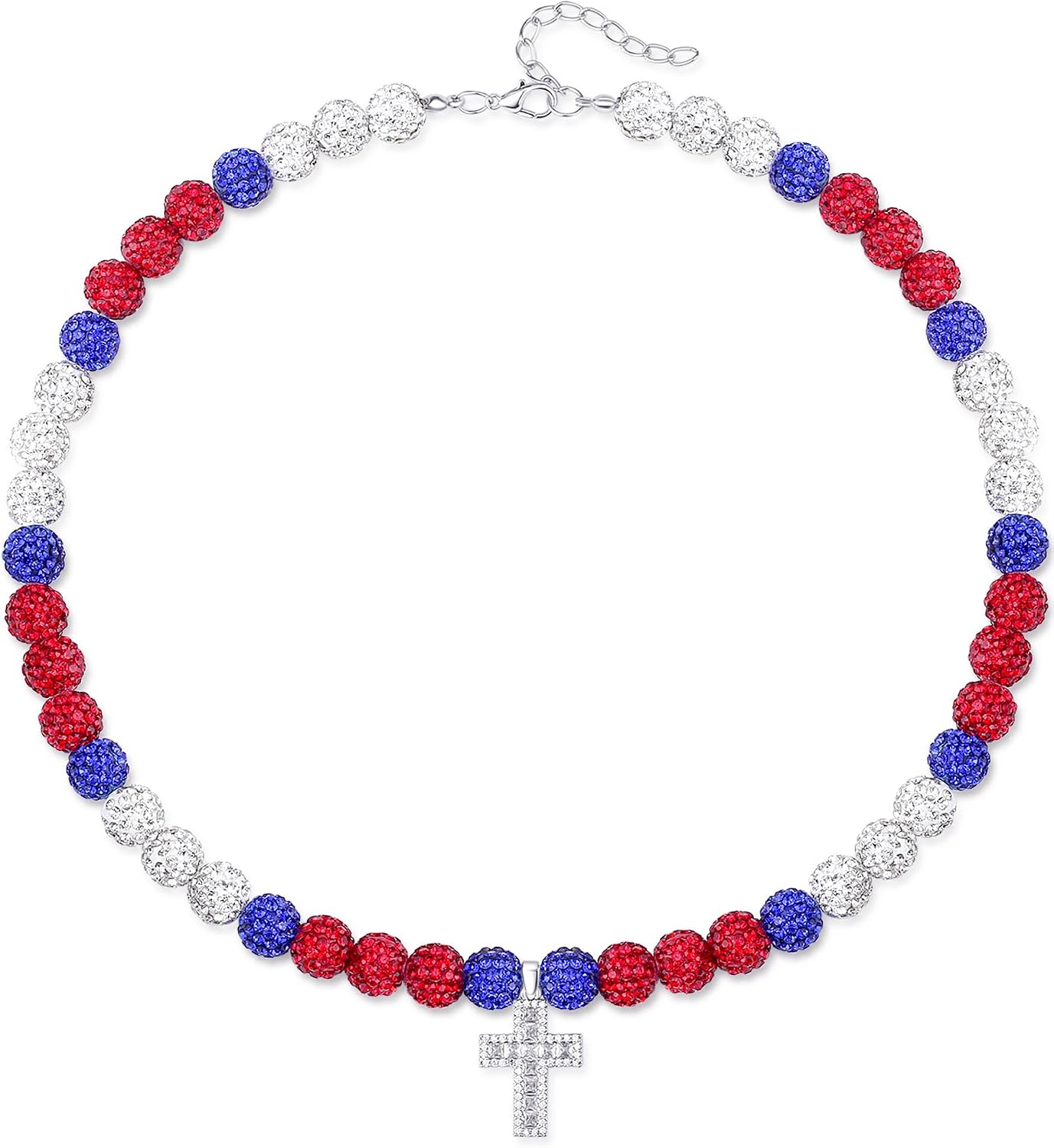 QINJIEJIE Baseball Necklace for Men Cross Baseball Necklace deal at Amazon