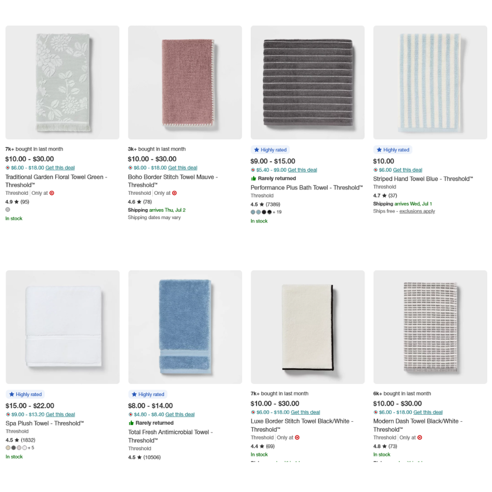 Threshold Bath Towels Sale Up to 40% Off at Target