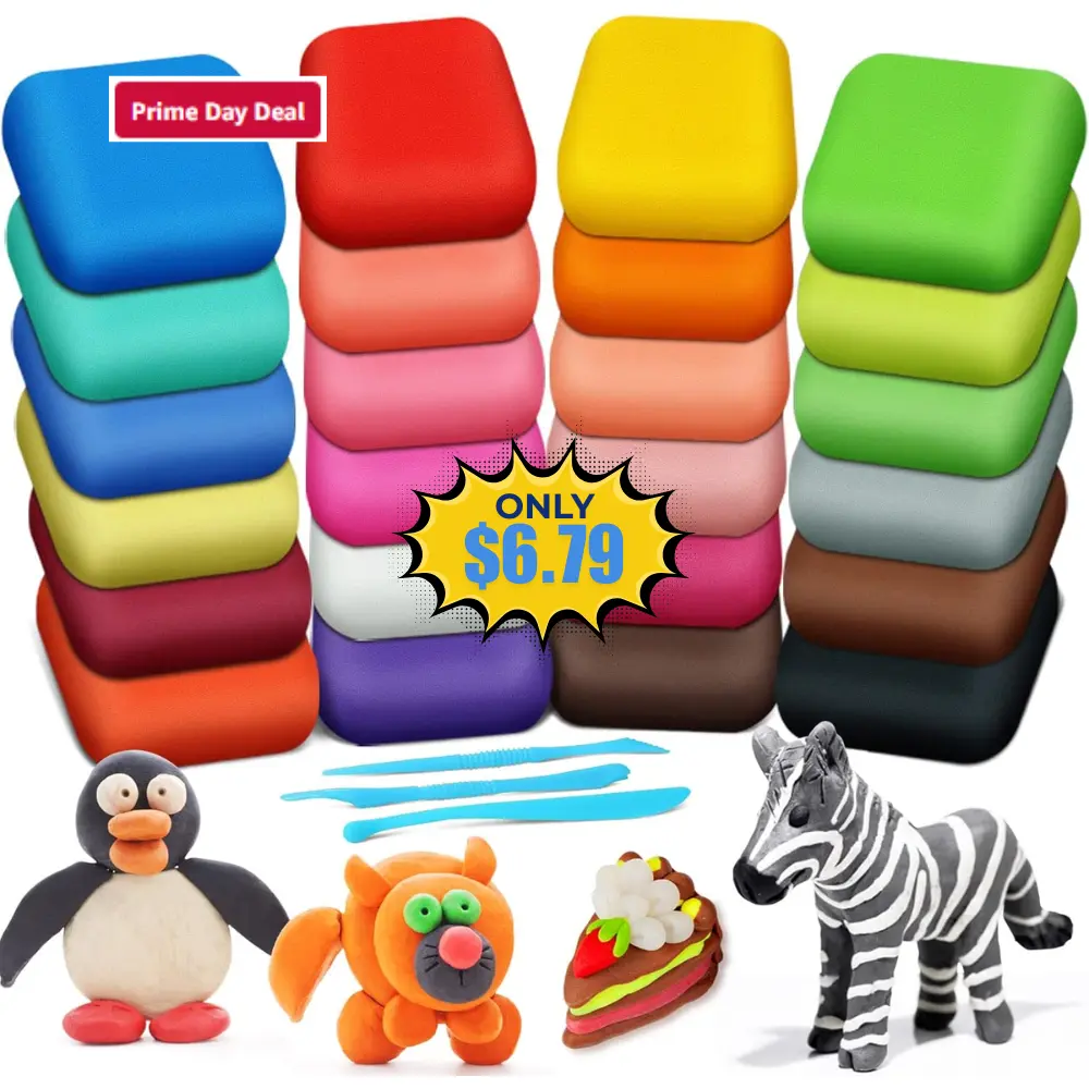 ESSENSON Air Dry Clay 24 Colors Deal: Save 32%