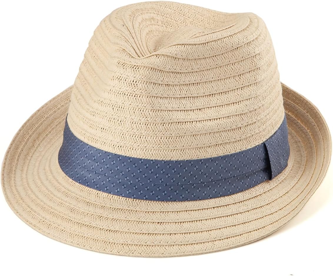LADYBRO Beige Straw Trilby Hat Only $29.88 at Amazon