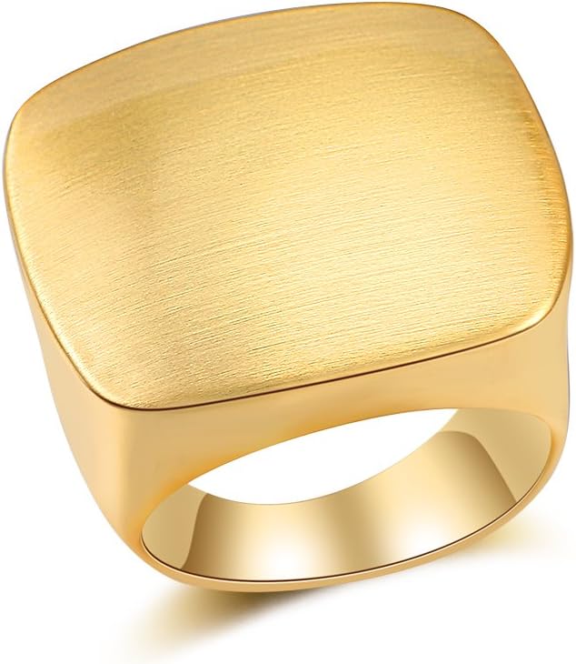 Aprilery Gold and Silver Rings for Women, Chunky Signet Stat deal at Amazon