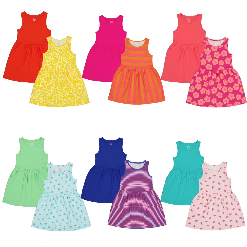 Wonder Nation Girls Tank Play Dress 2pk Deal: Save $3.01 at Walmart