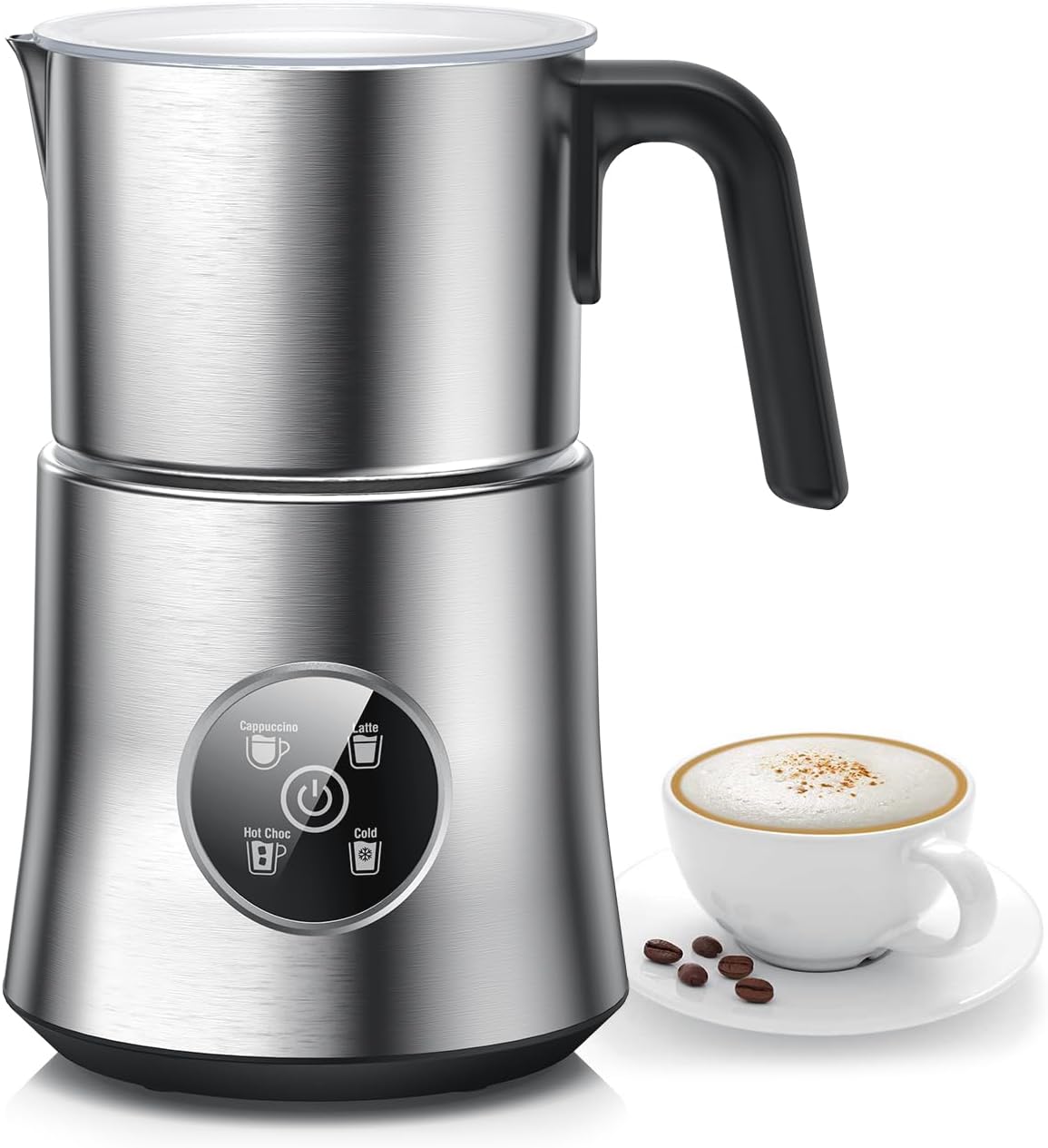 Milk Frother and Steamer, Large Capacity & Detachable Electr deal at Amazon