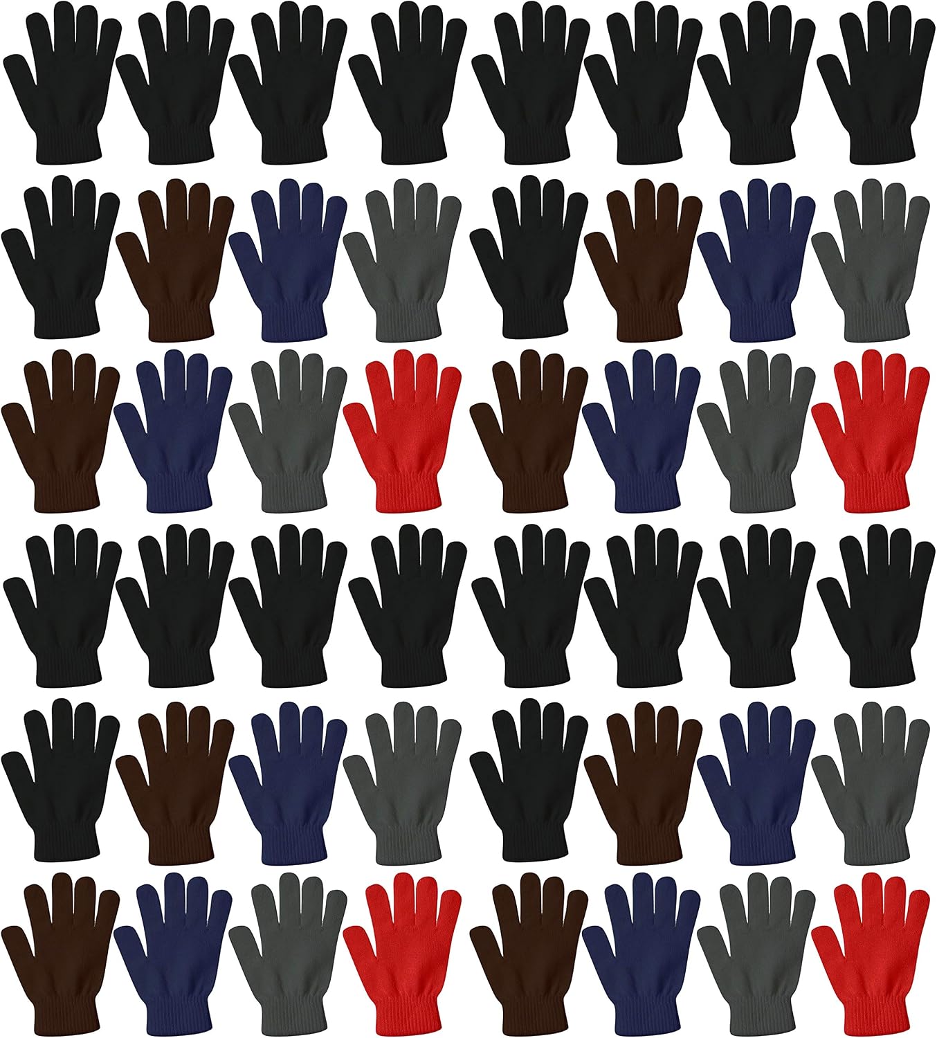 48 Pairs Winter Magic Gloves, Bulk Warm Brushed Interior, St deal at Amazon