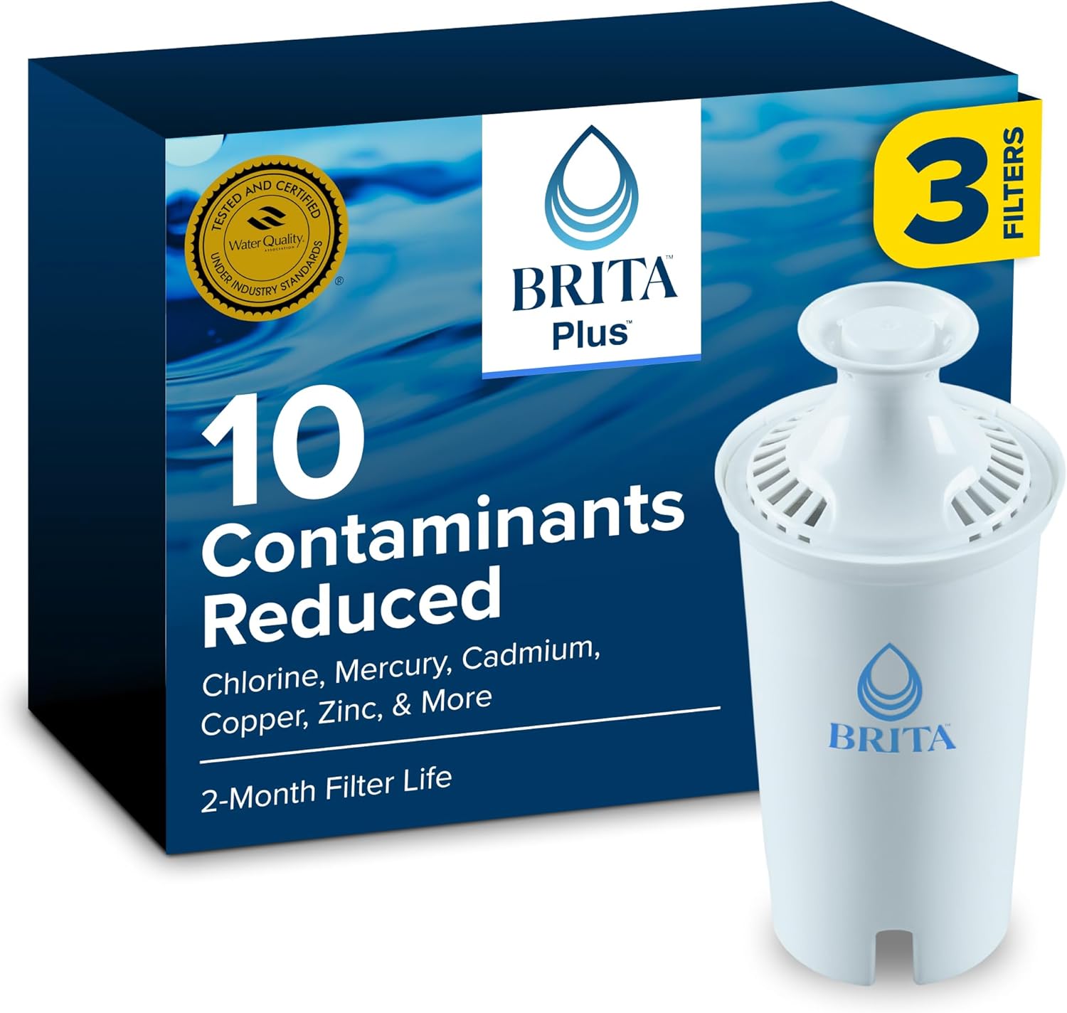 $10.27 Reg $21 Brita BritaPlus Replacement Water Filter 3 Pa deal at Amazon