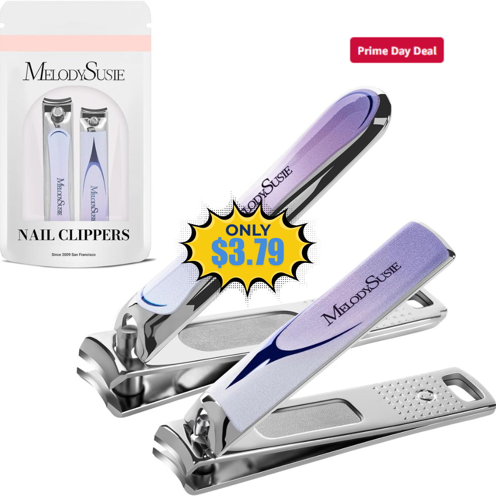 MelodySusie Nail Clippers Set 2 in 1 Deal: Save 53% at Amazon