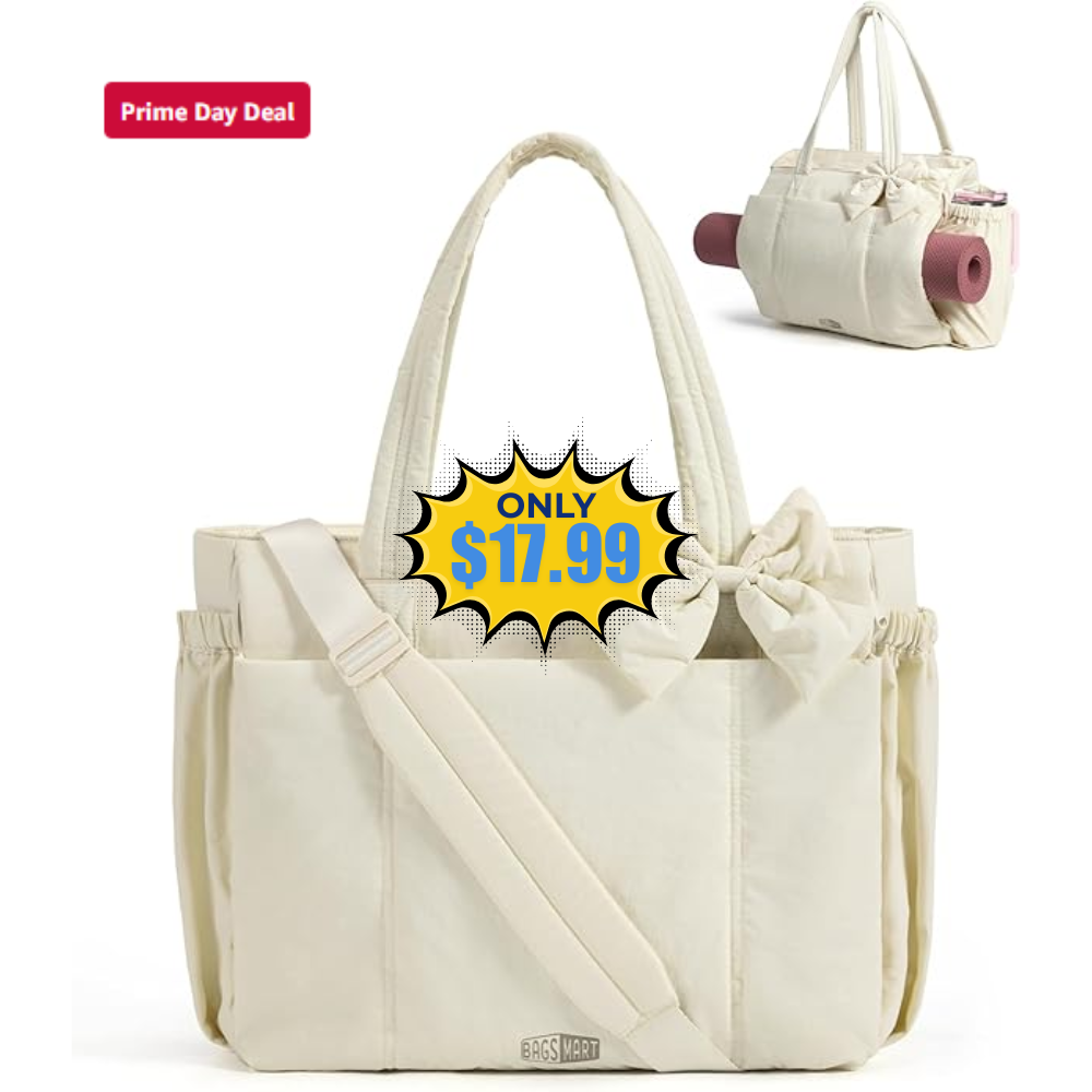 BAGSMART Women’s Crush Bow Tote Bag Deal: Save 28% at Amazon