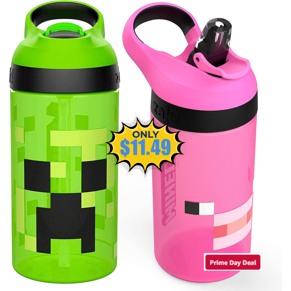 Zak Designs Minecraft Kids Water Bottle Deal: Save 48% at Amazon