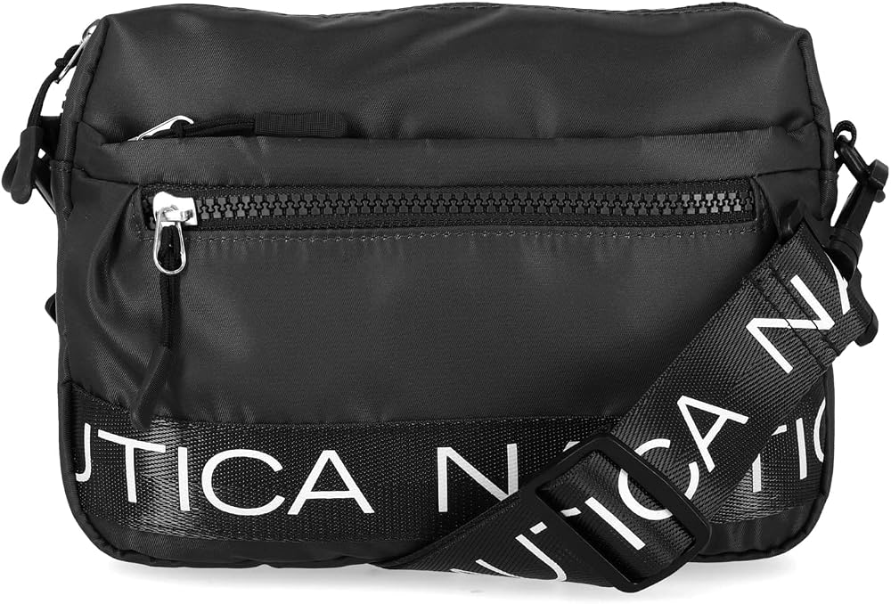 Nautica Women's Bean Bag Crossbody Black Nylon Belt Bag on Amazon
